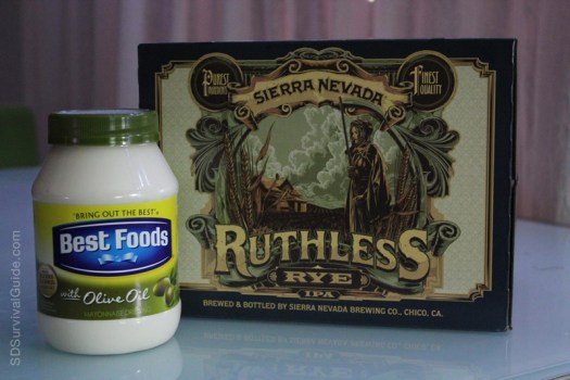 Hangover cure: beer and mayo.  1. Put the mayonaise in the pantry.  2. Drink a beer.