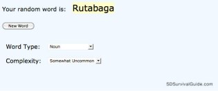 There's no real safe word generator as far as I can tell, but using this tool on the "somewhat Uncommon" setting is fairly effective and sometimes hilarious. 