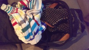 Packing priorities: 50% necessities, 50% shoes